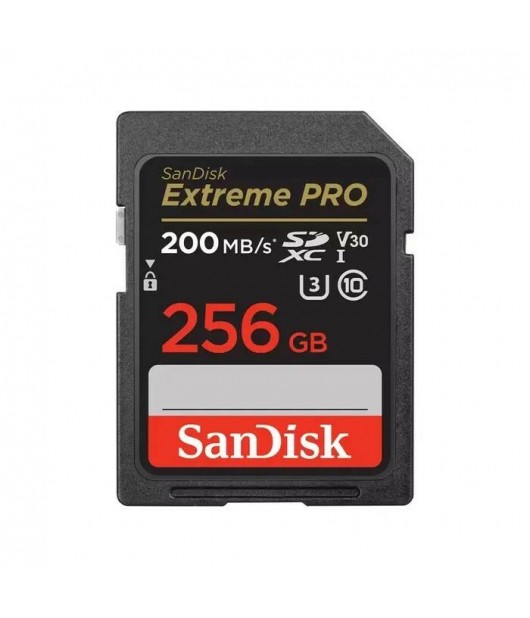 SANDISK EXTREME PRO SDXC 256GB 200MB/S C10 U3