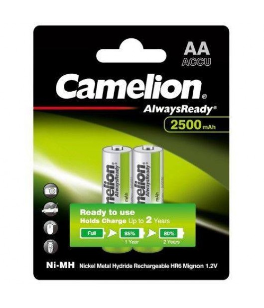 CAMELION ALWAYSREADY 2500MAH AA RECHARGEABLE 2 PACK