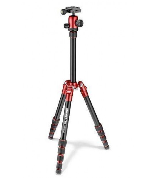 ELEMENT TRAVELLER ALUMINIUM SMALL TRIPOD WITH BALL HEAD RED