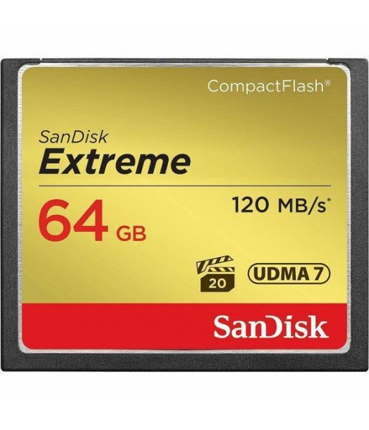 SANDISK EXTREME CF 64GB VPG20 120MB/S