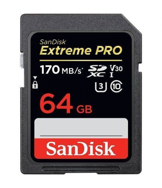 SANDISK EXTREME PRO SDXC 64GB 170MB/S C10 U3