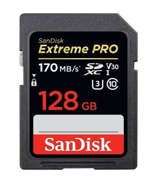 SANDISK EXTREME PRO SDXC 128GB 170MB/S C10 U3