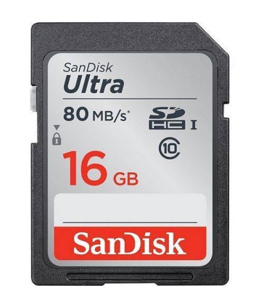 SANDISK ULTRA SDHC 16GB C10 UHS-1 80MB/S