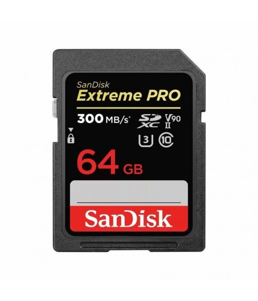 SANDISK EXTREME PRO SDXC 64GB V90 300MBS UHS-II U3