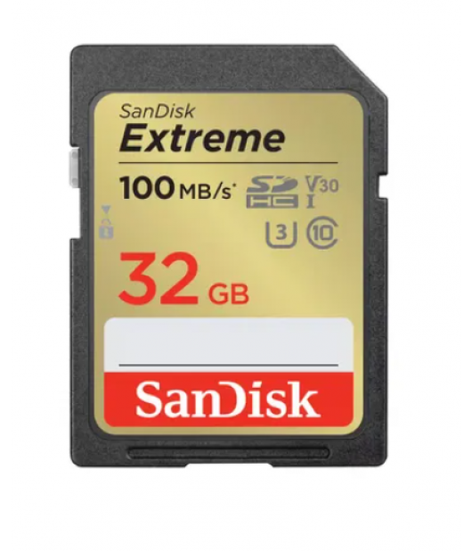 SANDISK EXTREME SDHC 32GB 100MB/S UHS-I MEMORY CARD
