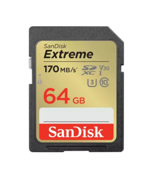 SANDISK EXTREME SDXC 64GB 170MB/S UHS-I MEMORY CARD