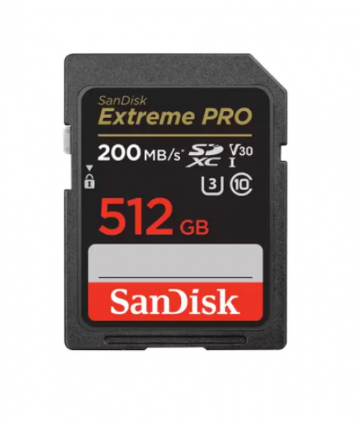SANDISK EXTREME PRO SDXC 512GB 200MB/S UHS-I MEMORY CARD
